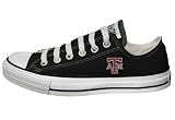 Converse Chuck Taylor All Star Lo Top Black Texas A&M University Logo Maroon Canvas