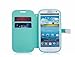 Galaxy S3 Case,By Ailun(TM),Galaxy S3 Wallet Case,Galaxy S3 Leather Case,Credit Card Holder PU Flip Cute Case Cover [Mint Green] whith Screen Protector with Styli Pen