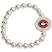 Georgia Bulldogs Round Crystal Beaded Stretch Bracelet