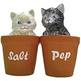 Westland Giftware Mwah Magnetic Kittens in Pots Salt and Pepper Shaker Set, 3-3/4-Inch
