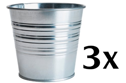 Ikea socker, galvanized steel flower plant pot set of 3…