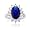 Bling Jewelry .925 Silver Royal Blue Sapphire Color Engagement Ring Kate Middleton Actual Size