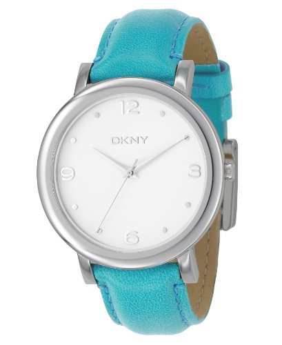 DKNY Watch, Women's Blue Leather Strap NY4896