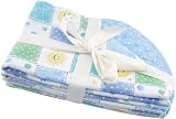 Ammee's Babies Burp Cloths 8-inch-by-18-inch, Star Bright, Blue, 4 per pack