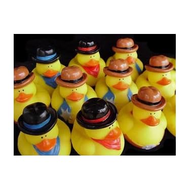 One Dozen 12 Cowboy Rubber Duck Party Favors