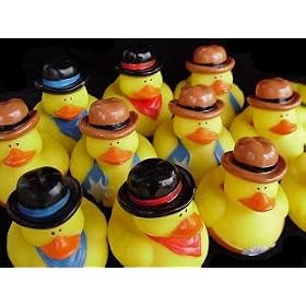 One Dozen (12) Cowboy Rubber Duck Party Favors
