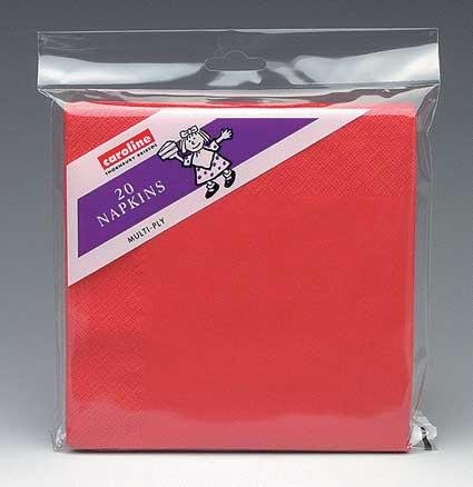 Childrens Toyshop  Toys : Catering Tableware | Napkins 33cm Red