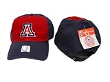 Arizona Wildcats NCAA Garment-Washed Red and Navy Adult Adjustable Hat / Cap
