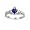 Bling Jewelry Sterling Silver Blue CZ Sapphire Color Heart Claddagh Ring - Size 4