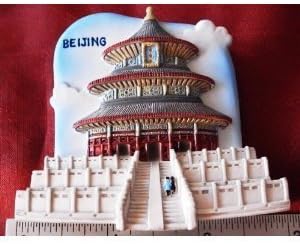 1 X Beijing Temple of Heaven China Asian Magnets Souvenirs Thailand Vintage HandMade Design