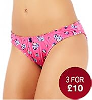 Low Rise Floral Bikini Knickers