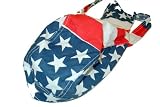 Patriotic American Flag USA Headwrap/ Bandanna/ Headband Stars and Stripes Red, White and Blue