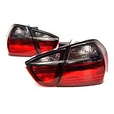 06-08 BMW E90 3-Series Sedan Black Line Smoke Red Tail Lights by Empire Covers