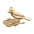 14K Yellow Gold "Caring Cardinal" Brooch