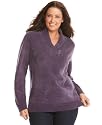Karen Scott Plus Size Sweater, Chenille Ribbed Neckline Long Sleeve