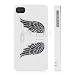 Ecell - WHITE ANGEL WINGS STAND HARD BACK CASE FOR IPHONE 4 4G