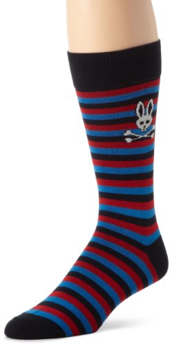 Psycho Bunny Mens Multi-Stripe Socks