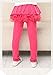 Arshiner Little Girls Winter Warm Leggings Pants with Tutu Lace Skirt,Rose Red 110(Age for 5-6Y)