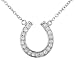 CRISLU Cubic Zirconia (CZ) 2/5 Carat (ctw) Horseshoe Necklace in Sterling Silver
