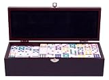 Gamepower Bones Double 15 Domino Set in Decorative Wood Storage Box