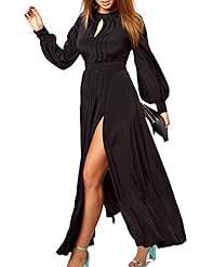 Plus Size Bell Sleeves Fitted Cutout Lace-Up Maxi Dress 