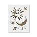 Celestial Sun and Moon Stencil Template - Reusable Stencil with Multiple Sizes Available