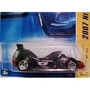 Mattel Hot Wheels 2007 First Edition New Models Scale Black Top Jet Threat 4.0 Die Cast Car #29 #029