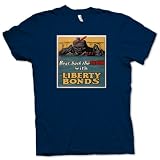 Beat Back The Hun With Liberty Bonds T Shirt - Navy Blue - Adult Mens 38-40" M
