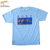 ROKX【ロックス】S/S PRINT TEE-ROLLING ROKX LT.BLUE