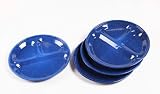 Unica Household Enamel Divided Plate, 11.5-Inch (Pack of 4)