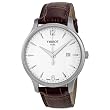 Tissot T Classic Tradition Silver Dial Brown Leather Mens Watch T0636101603700 from Tissot