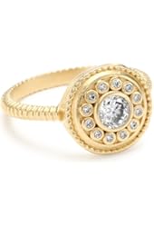 Freida Rothman "Hamptons" Collection Gold-Plated Solitaire Nautical Button Ring