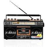 Buy AM FM SW1-SW2 4 Band Radio Cassette Recorder with USB SD MP3 Player