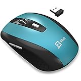 Wireless Mouse, JETech&reg; M0772 2.4Ghz Wireless Mobile Optcal Mouse with 6 Buttons, 3 DPI Levels, USB Wireless Receiver (Blue)