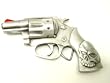 Heavy Metal Belt Buckle Pistol Design with Stash Box 38 Special Design Buckle