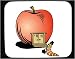 Mouse Pad with apple, business, worm, door, briefcase