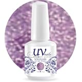 UV-Nails Soak-Off Gel Polish 0.5 OZ Glitter Color Feeling Like a Celeb #221 + Aviva Nail Buffer
