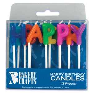 Happy Birthday Letter Cake Candles