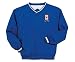 Personalized custom embroidered blue star banner design on nylon windshirt