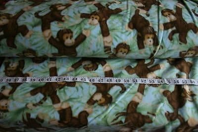 Patty Reed Monkey Jungle Babies Polar Fleece Fabric Material