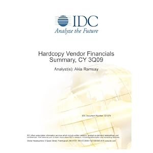 Hardcopy Vendor Financials Summary, CY 3Q09 Akia Ramsay