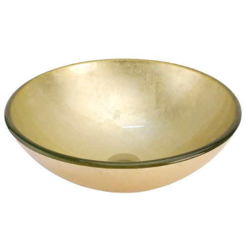 Fontaine Yellow Gold Foil Vessel Sink