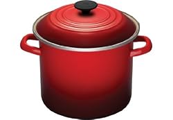 Le Creuset Enamel-on-Steel 8-Quart Covered Stockpot, Chery