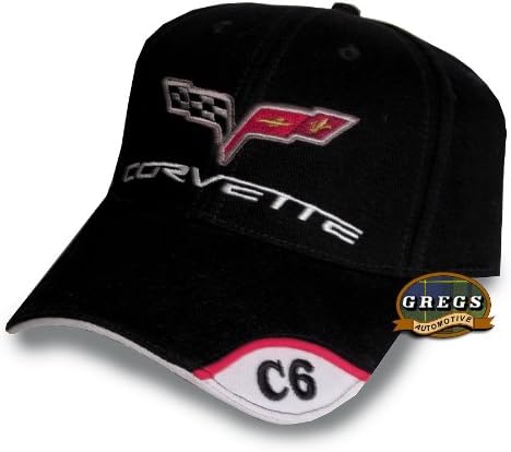 Gregs Automotive Compatible Corvette C6 Hat Cap in Black - Bundle with Driving Style Decal