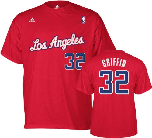 Blake Griffin adidas Red Name and Number Los Angeles Clippers T-Shirt