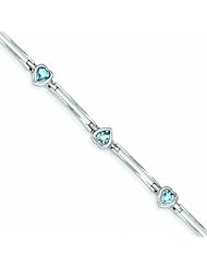 Genuine 14K Yellow Gold White Gold 2.90Bt Blue Topaz Bracelet 8 Grams Of Gold 100% Satisfaction Guaranteed.