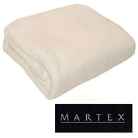 Martex Diamond Weave Cotton Blanket WhiteQueen