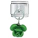 Jewelry : Rose Green Dangle Italian Charm Bracelet