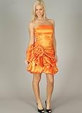 Strapless Rosette Bubble Cocktail Dress