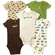 Carter's Baby Boy 5-Pack Bodysuit Set KHAKI 12 months
